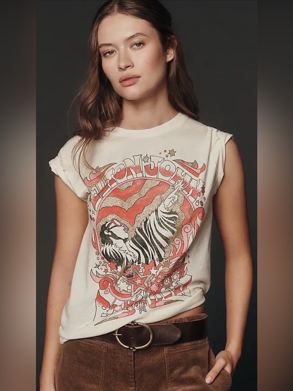Anthropology Letluv Elton John         rocket man t shirt NWOT/ medium 🧡